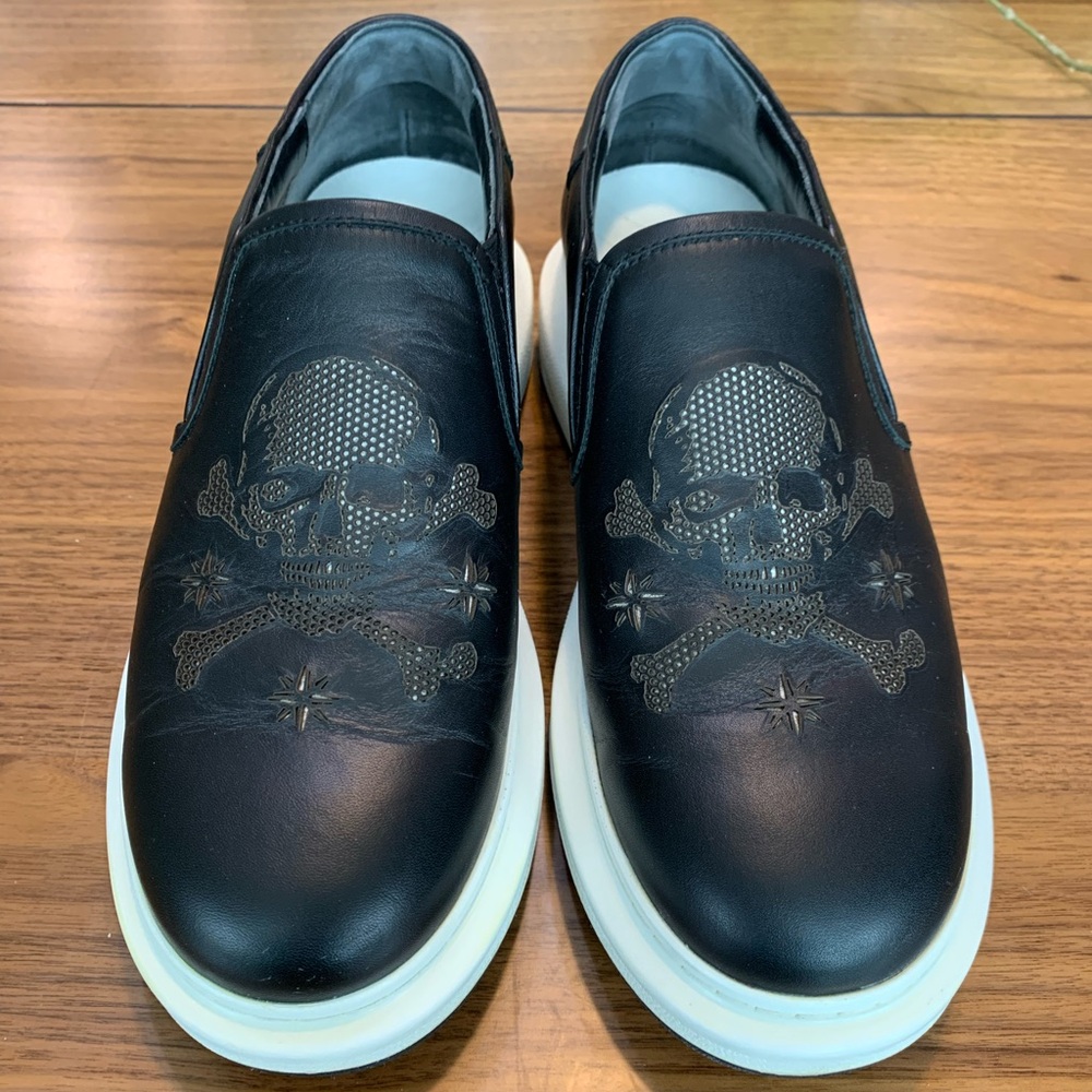 Alexander McQueen Platform Slip On - Skull and Cross Bones